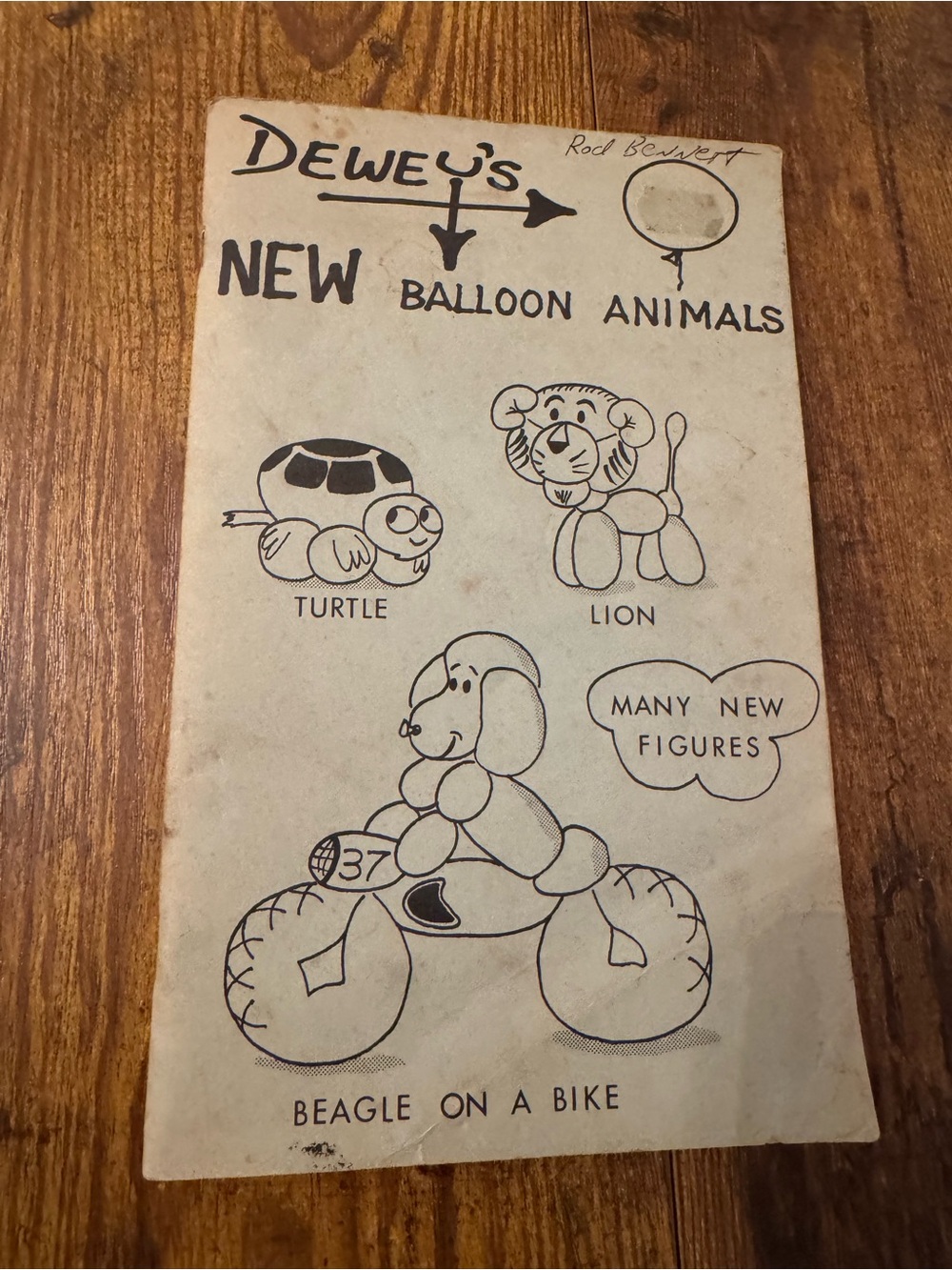 Ralph Dewey 1978 New Balloon Animals Book Detroit Police Clown Troop Copy
